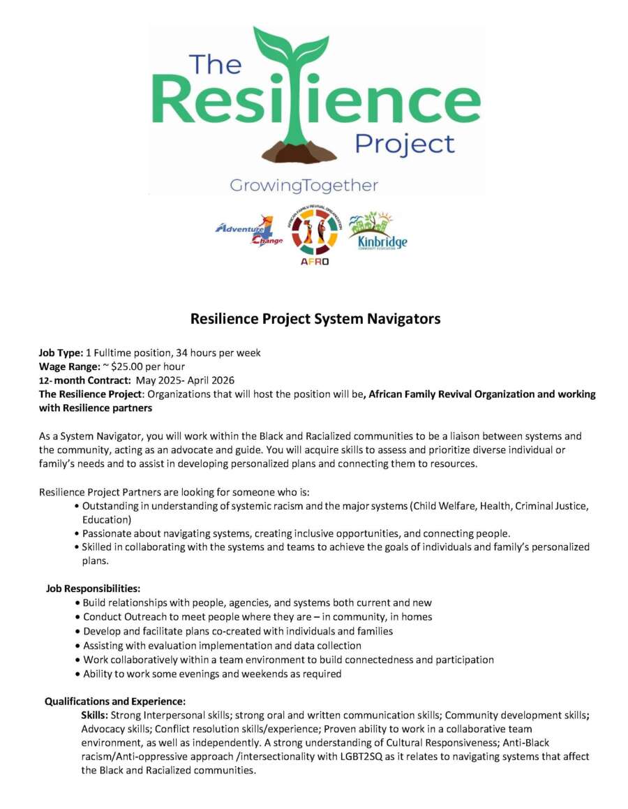 Job posting - System Navigation page 1